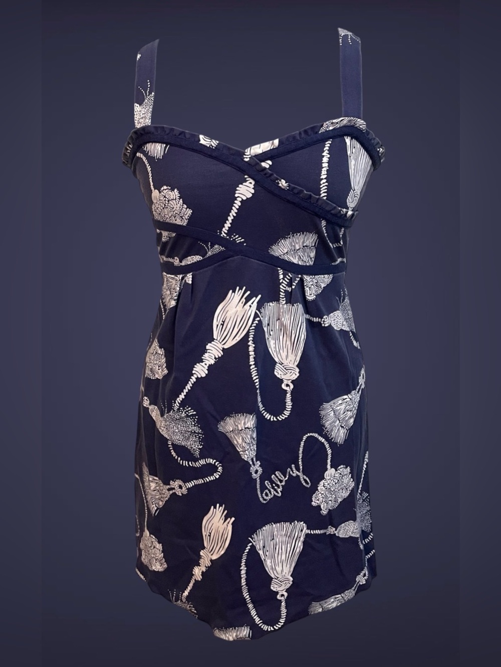 Lilly Pulitzer Navy & White Nautical Tassel-Print Sundress
